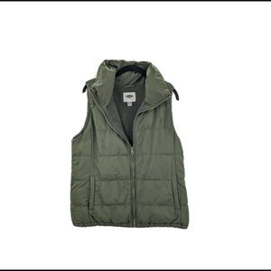 Old Navy Forest Green Puffer Vest